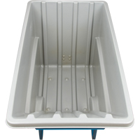 Chariot basculeur en acier, Poly&eacute;thyl&egrave;ne, 1,1 vg³, Capacit&eacute; de charge de 2000 lb Cantin et fils