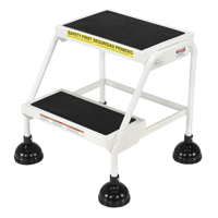 Stop-Step Ladders, 2 Steps, 16" Step Width, 18-9/16" Platform Height, Steel Cantin et fils