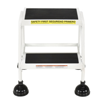 Stop-Step Ladders, 2 Steps, 16" Step Width, 18-9/16" Platform Height, Steel Cantin et fils