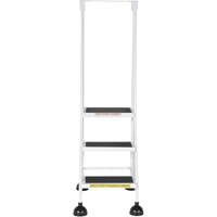 Stop-Step Ladders, 3 Steps, 16" Step Width, 28-11/16" Platform Height, Steel Cantin et fils