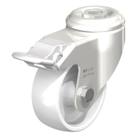 Roulette en nylon acier inoxydable, Pivotant avec frein, Diam&egrave;tre 4" (102 mm), Capacit&eacute; 265 lb (120 kg) Cantin et fils