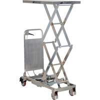 Manual Hydraulic Scissor Lift Table, 27-1/2" L x 17-3/4" W, Partial Stainless Steel, 220 lbs. Capacity Cantin et fils