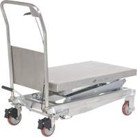 Manual Hydraulic Scissor Lift Table, 35-1/2" L x 20" W, Partial Stainless Steel, 800 lbs. Capacity Cantin et fils