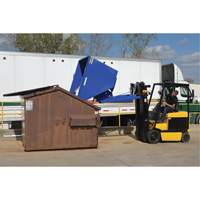 Self-Dumping Hopper, Steel, 3 cu.yd., Blue Cantin et fils