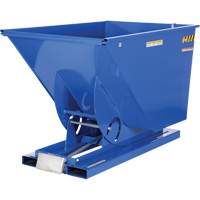 Self-Dumping Hopper, Steel, 1-1/2 cu.yd., Blue Cantin et fils