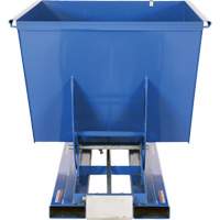 Self-Dumping Hopper, Steel, 1-1/2 cu.yd., Blue Cantin et fils