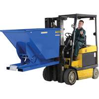 Self-Dumping Hopper, Steel, 1-1/2 cu.yd., Blue Cantin et fils