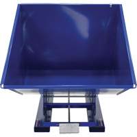 Self-Dumping Hopper, Steel, 2 cu.yd., Blue Cantin et fils