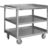 Industrial Grade Shelf Cart, 3 Tiers, 24-1/8" W x 35" H x 42" D, 1200 lbs. Capacity Cantin et fils