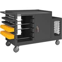 Mobile Wire Spool and Maintenance Cart, Steel, 5 Rod, 54-1/16" W x 35" H x 24" D, 1200 lbs. Capacity Cantin et fils