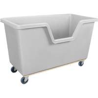 Chariot-caisse &agrave; c&ocirc;t&eacute; ouvert, Poly&eacute;thyl&egrave;ne, 63" lo x 34-1/4'' la x 38-1/2" h, Volume 24 pi³, Capacit&eacute; 1200 lb Cantin et fils
