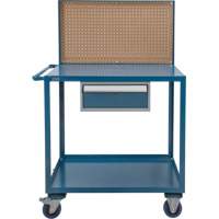 Chariot de service mobile, 2 Tiers, 24" la x 57" h x 40" p, Capacit&eacute; 1200 lb Cantin et fils