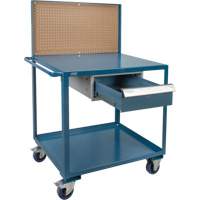 Chariot de service mobile, 2 Tiers, 24" la x 57" h x 40" p, Capacit&eacute; 1200 lb Cantin et fils