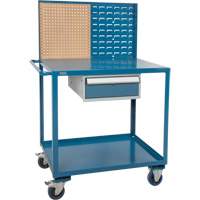 Chariot de service mobile, 2 Tiers, 24" la x 57" h x 40" p, Capacit&eacute; 1200 lb Cantin et fils