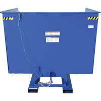 Self-Dumping Hopper, Steel, 4 cu.yd., Blue Cantin et fils