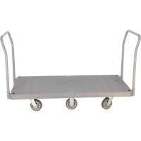 Heavy Duty Plastic Platform Truck, 60" L x 30" W, 3000 lbs. Cap., Polyurethane Wheels Cantin et fils