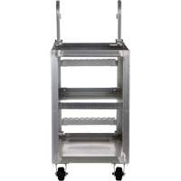 Stockpicker Truck, Aluminum, 21-7/8" W x 40" D, 3 Shelves, 660 lbs. Capacity Cantin et fils
