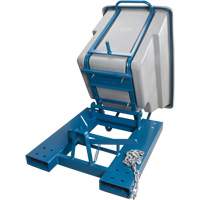 Self-Dumping Hopper, Polyethylene, 5/8 cu.yd., Grey Cantin et fils