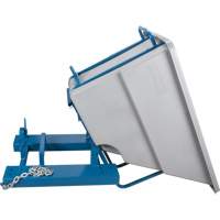 Self-Dumping Hopper, Polyethylene, 5/8 cu.yd., Grey Cantin et fils