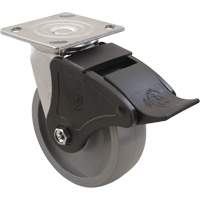 Roulette Max9, Pivotant, 6" (152,4 mm), Gris-WOW Envirothane, 1100 lb (498,95 kg) Cantin et fils