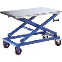 Table &eacute;l&eacute;vatrice manuelle &agrave; ciseaux, 37" lo x 23-1/2" la, Acier, Capacit&eacute; 660 lb Cantin et fils
