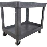 Chariot utilitaire pour l'entretien, 2 tiers, 24-5/8" x 32-1/2" x 40", Capacit&eacute; 550 lb Cantin et fils