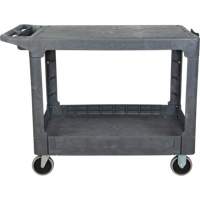 Flat-Shelf Utility Service Cart, 2 Tiers, 25-1/4" x 32-1/4" x 44", 550 lbs. Capacity Cantin et fils