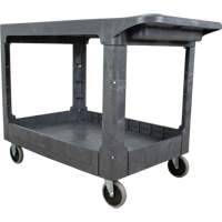 Flat-Shelf Utility Service Cart, 2 Tiers, 25-1/4" x 32-1/4" x 44", 550 lbs. Capacity Cantin et fils