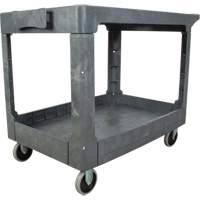 Flat-Shelf Utility Service Cart, 2 Tiers, 25-1/4" x 32-1/4" x 44", 550 lbs. Capacity Cantin et fils