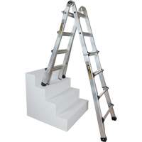 Telescoping Multi-Position Ladder, Aluminum, 300 lbs., CSA Grade 1A Cantin et fils