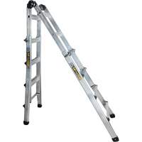 Telescoping Multi-Position Ladder, Aluminum, 300 lbs., CSA Grade 1A Cantin et fils