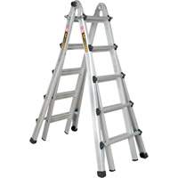 Telescoping Multi-Position Ladder, Aluminum, 300 lbs., CSA Grade 1A Cantin et fils