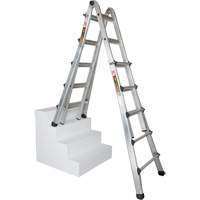 Telescoping Multi-Position Ladder, Aluminum, 300 lbs., CSA Grade 1A Cantin et fils