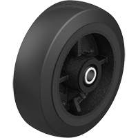 Black Rubber on Black Cast Iron Core Wheel, 12" (304.8 mm) Dia. x 2-1/2" (64 mm) W, 396.8 lbs. (180 kg) Capacity Cantin et fils