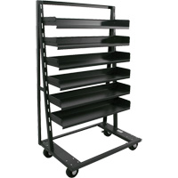 Single-Sided Heavy Duty A-Frame Cart with 6 Trays, 38" x 25" x 63", 2500 lbs. Capacity Cantin et fils