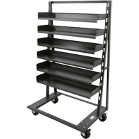 Single-Sided Heavy Duty A-Frame Cart with 6 Trays, 38" x 25" x 63", 2500 lbs. Capacity Cantin et fils