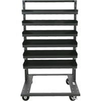 Single-Sided Heavy Duty A-Frame Cart with 6 Lipped Trays, 38" x 25" x 63", 2500 lbs. Capacity Cantin et fils