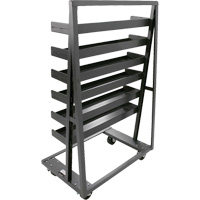 Single-Sided Heavy Duty A-Frame Cart with 6 Lipped Trays, 38" x 25" x 63", 2500 lbs. Capacity Cantin et fils