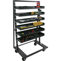 Single-Sided Heavy Duty A-Frame Cart with 6 Lipped Trays, 38" x 25" x 63", 2500 lbs. Capacity Cantin et fils