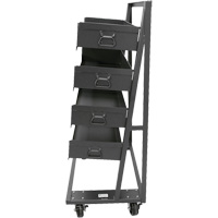 Single-Sided Heavy Duty A-Frame Cart with 4 Large Trays, 38" x 25" x 63", 2500 lbs. Capacity Cantin et fils