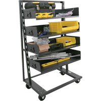 Single-Sided Heavy Duty A-Frame Cart with 4 Large Trays, 38" x 25" x 63", 2500 lbs. Capacity Cantin et fils