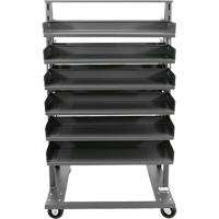 Double-Sided Heavy Duty A-Frame Cart with 12 Trays, 38" x 30" x 63", 2500 lbs. Capacity Cantin et fils