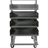 Double-Sided Heavy Duty A-Frame Cart with 8 Large Trays, 38" x 30" x 63", 2500 lbs. Capacity Cantin et fils