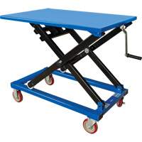 Table &eacute;l&eacute;vatrice manuelle &agrave; ciseaux, 37-3/8" lo x 23-5/8" la, Acier, Capacit&eacute; 660 lb Cantin et fils