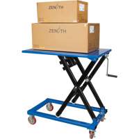 Table &eacute;l&eacute;vatrice manuelle &agrave; ciseaux, 37-3/8" lo x 23-5/8" la, Acier, Capacit&eacute; 660 lb Cantin et fils