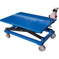 Table &eacute;l&eacute;vatrice manuelle &agrave; ciseaux, 37-3/8" lo x 23-5/8" la, Acier, Capacit&eacute; 660 lb Cantin et fils