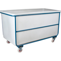 Chariot-caisse &agrave; parois droites, Poly&eacute;thyl&egrave;ne blanc, 51" lo x 33" la x 39" h, Volume 25 pi³, Capacit&eacute; 1000 lb Cantin et fils