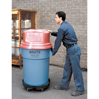 Socle roulant pour contenant &agrave; d&eacute;chets, Poly&eacute;thyl&egrave;ne, Noir Cantin et fils