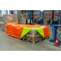 High-Visibility Heavy-Duty Woven Tarp, Polyethylene, Green/Orange, 16' x 20' x 12 mils Cantin et fils
