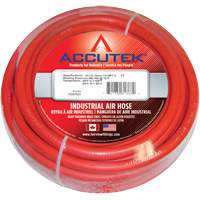 Red EPDM Industrial Air Hose Assembly, Air, Rubber, 1/2" dia. x 50', 200 psi, 1/2 NPT Cantin et fils